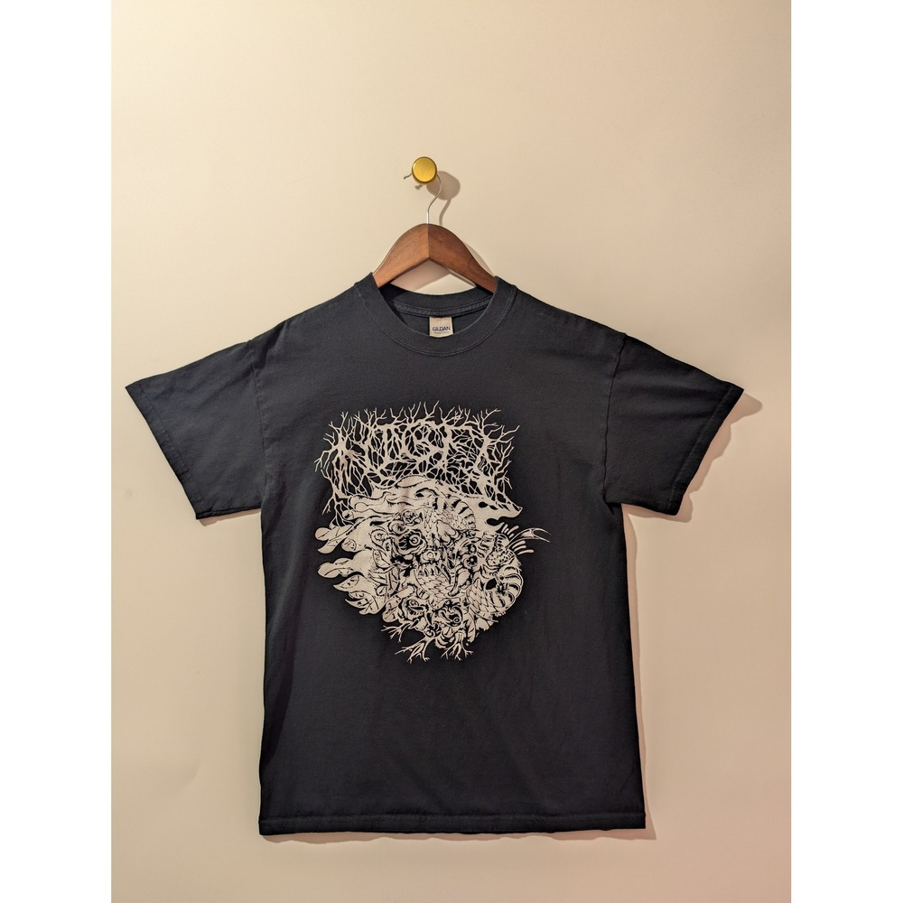 Gildan Graphic Tee Mens M Black Excellent Skull Metal Gothic Streetwear Shirt